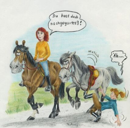 Fellwechsel Pferd Comic