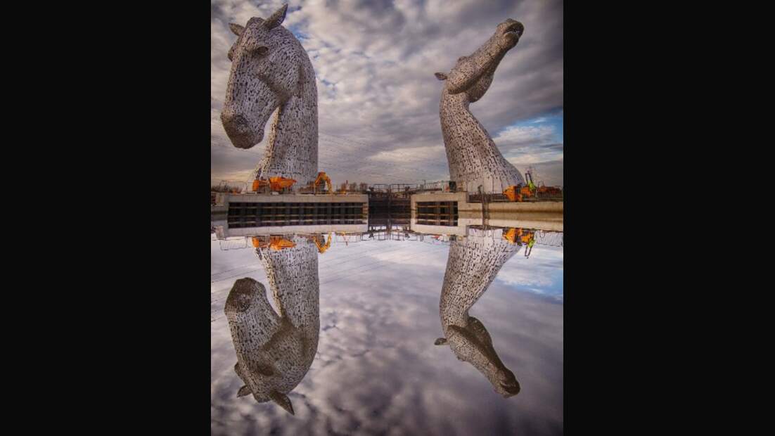 CAV Pferde-Skulptur The Kelpies Schottland